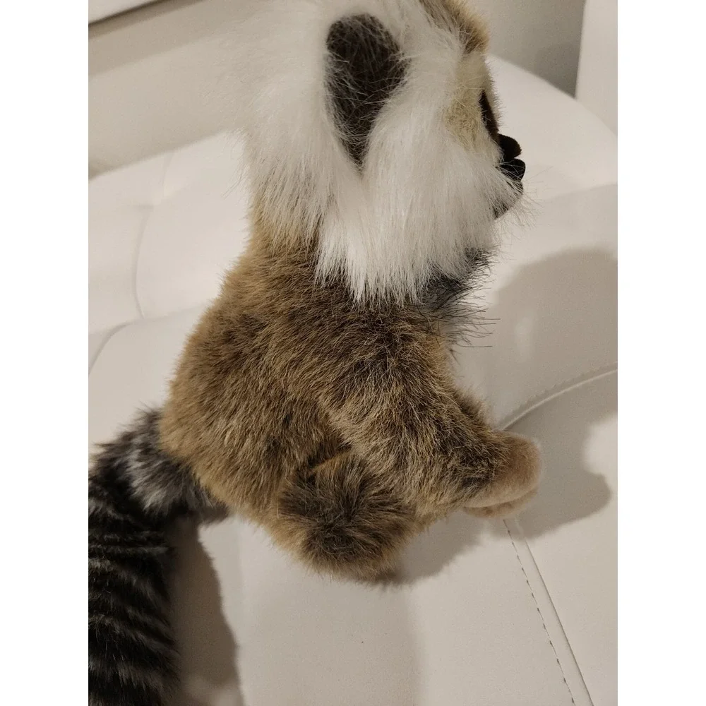 Vintage Lemur Plush Stuffed Animal Jungle Monkey Ring-tailed A&A Toy Grey Black‎